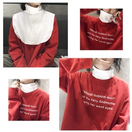 Joyci 2 Pack Solid Stripe Turtleneck Dickey Collar Wear Outer or in Sweater Hoodie High Neck Mock Collar