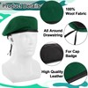 Zhehao 2 Pcs Military Beret for Men Beret Hat Adjustable