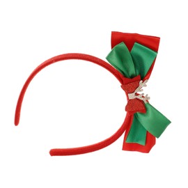 SAFIGLE Christmas Bowknot Headband for Women Festive Holiday Headwear with Reindeer Antlers Comfortable Accessory for Christmas Parties and Celebrations