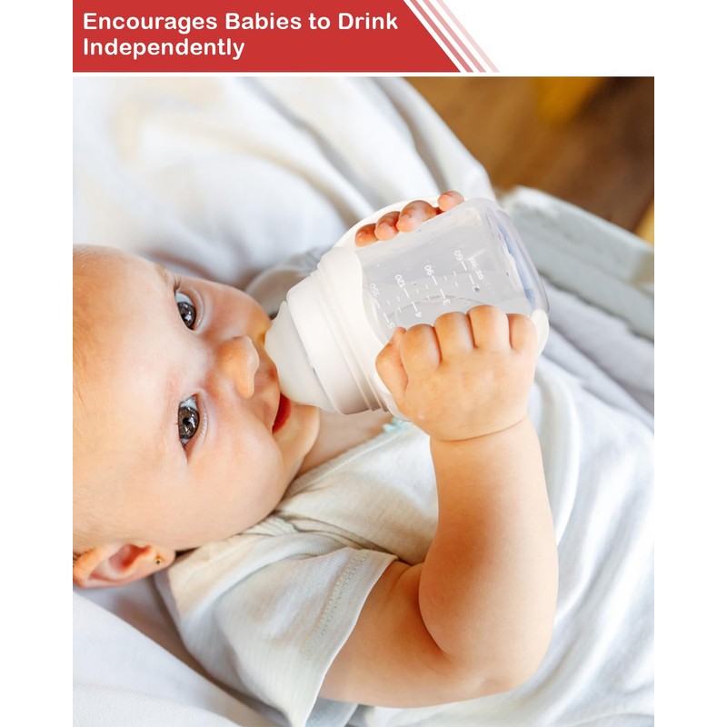 4 Pack Baby Bottle Handles for Evenflo Wide Neck 5oz