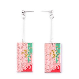 Anime Kamado Tanjiro Hanafuda Earrings - Cosplay Clip on Earrings - Anime Cosplay Accessories For Womens (Nezuko, Pin)