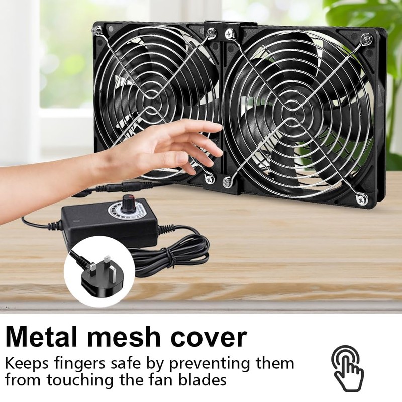 Joycabin 2 x 120mm Computer Fan, Computer Cooling Fan with