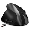 AURTEC Left-Handed Mouse, Rechargeable 2.4G Wireless Ergonomic Vertical Mice with