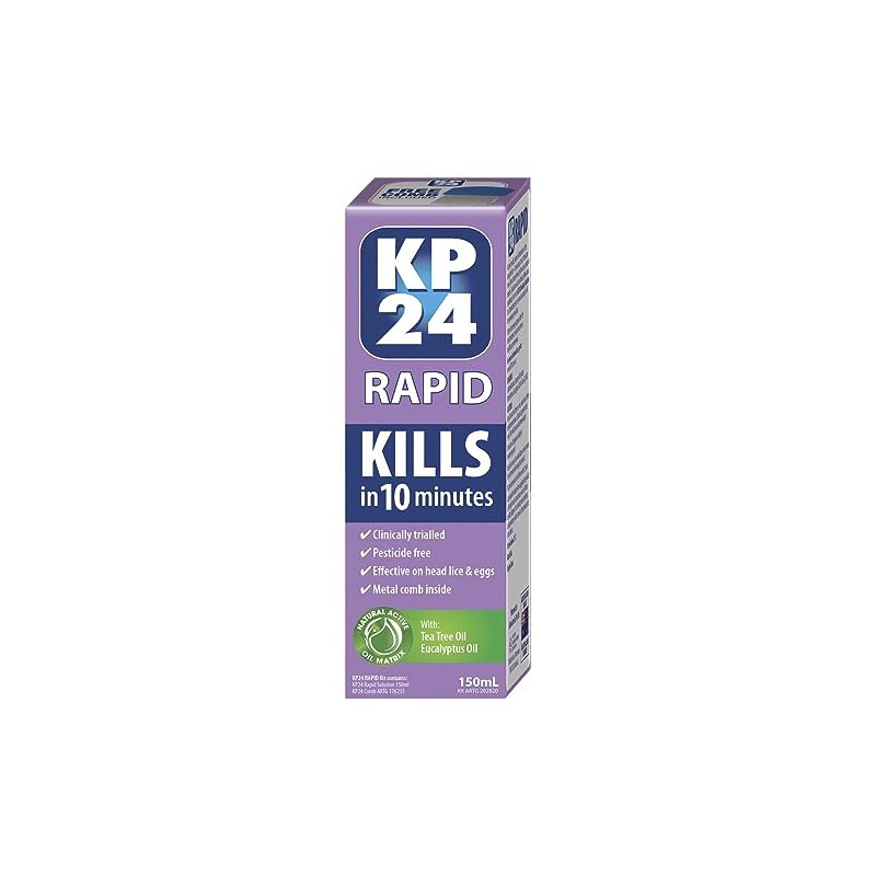 KP24 Rapid 10 Minute Head Lice Treatment Solution 150 ml
