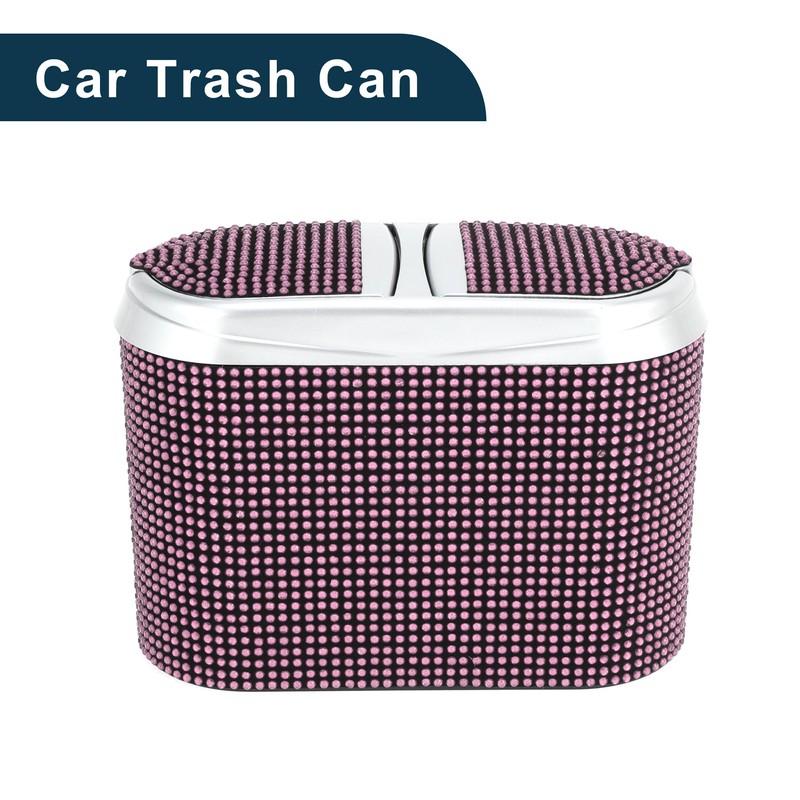 TUCKBOLD Car Trash Can Portable Car Door Trash Bin Pink