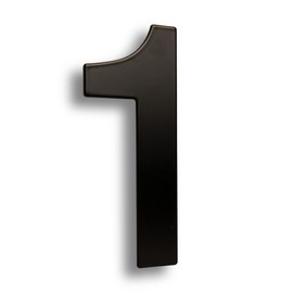 HASWARE 304 Stainless Steel Modern House Number Powder Coating Stylish Door Alphabet Plaque Street Home Decor (1, 6 Inch Black)