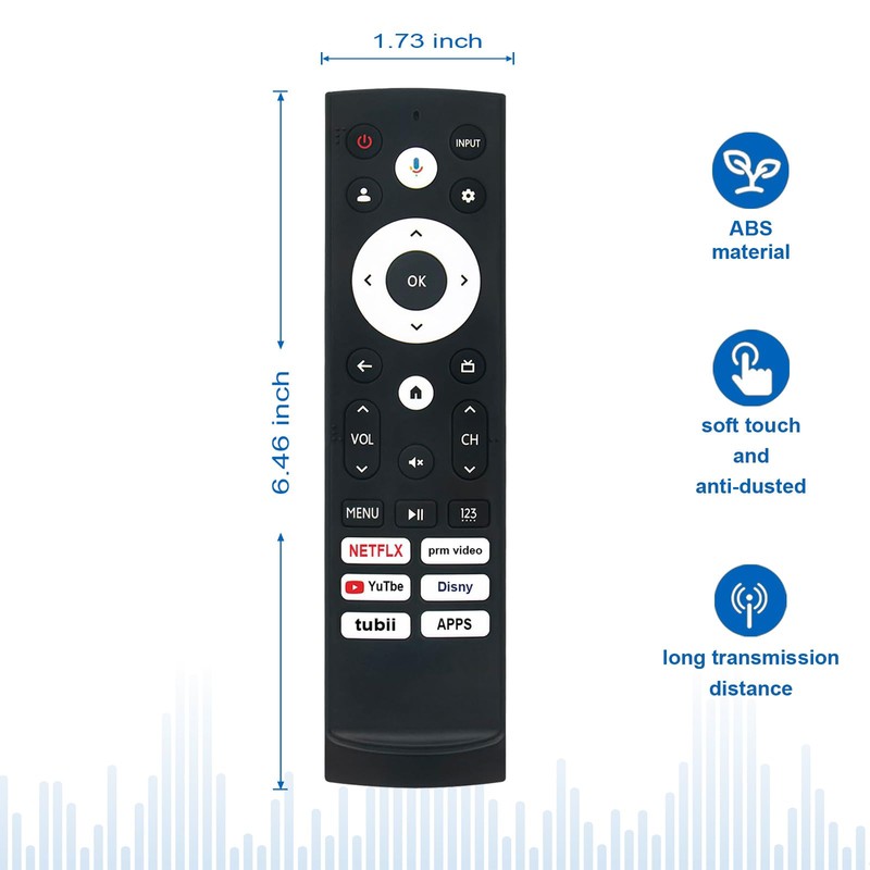 ERF3AF90H Replacement Voice Remote Control Fit for Hisense ULED 4K