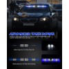 Emergency Dash Strobe Lights 48W 48-LED Blue/White Hazard Warning Light