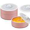 Silicone Egg Poacher with Lids, 3 Pack Microwavable Egg Poaching