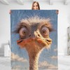 Funny Ostrich Throw Blanket - Soft Plush, Lightweight, Warm, Fuzzy