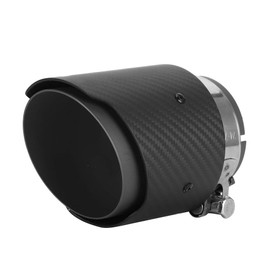 Exhaust Pipe Bon Fibre 80 mm Inlet 101 mm Outlet End Piece Throat Straight Side Matte Tip Fit Carbon Straight Side for CX5 CX4 Mazda (All Matte Black)
