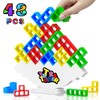 48pcs Tetra Tower Balance Stacking Attack Block Game, Tetris Swing
