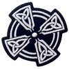 EmbTao Celtic Cross Circle Patch Embroidered Applique Iron On Sew