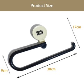 Syiyunran Suction Cup Wall Mounted Rolling Paper Holder - Practical 1 Piece, Weight 86 g, Size 30 x 17 cm, Suction Cup Attachment No Drilling Holes, Suitable for Kitchen, Bathroom, Balcony and Other