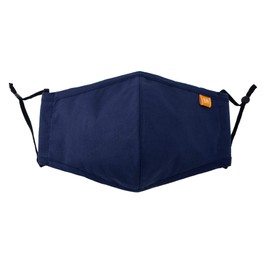 Spring Notion Reusable Washable Solid Color Cotton Cloth Face Mask Navy Large