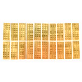 Rk Education Copper Veroboard/Stripboard for PCB Prototyping - Small 25x64mm, Pack of 20