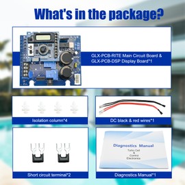 GLX-PCB-RITE Main Circuit Board & GLX-PCB-DSP Display Board Compatible with Hayward Goldline Aqua rite Salt Chlorine Generator Circuit Board, Fit for Salt Cell ModelsT-CELL-15, T-Cell-9, T-Cell-5, 3