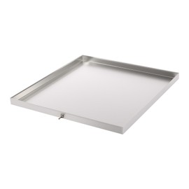 DYRABREST 304 Stainless Steel Washer Machine Drain Pan 27x25x1.5in with Holes for Laundry Room Water Leak Collection, Home Appliance Drip Tray