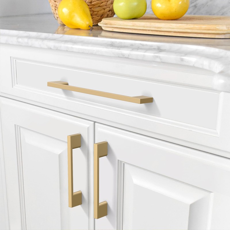 Amerdeco 10 Pack Champagne Bronze Cabinet Pulls 10 Inch(254MM) Hole
