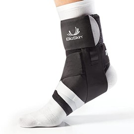 BioSkin Trilok Ankle Brace - Foot and Ankle Support for Ankle Sprains, Plantar Fasciitis, PTTD, Tendonitis and Active Ankle Stability - Lightweight, Hypo-Allergenic (Large)