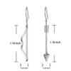 S925 Sterling Silver Bow Arrow Dangle Drop Mismatched Asymmetry Earrings
