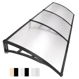 Yescom Door & Window Poly Awning Canopy 120" x 40" - Colour: Clear Black(Spliced), Size: 10ft