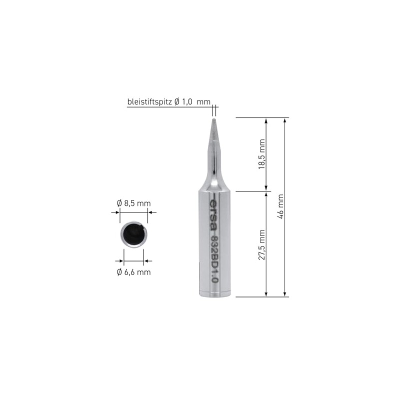 Ersa Ersadur Long-Life Soldering Tip, 1 mm
