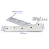 2 Sets 360 Degree Rotatable Pivot Hinge Stainless Steel Hidden