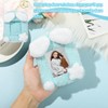NEWEST Plush Kpop Photocard Holder with Keychain, Blue Sky White