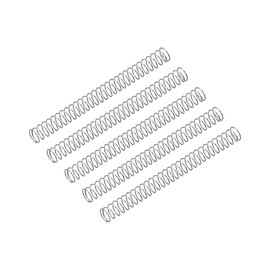 QUARKZMAN Pack of 5 Compression Spring 304 Stainless Steel Compression Springs Spring Spring Coil Spring Steel Spring 4 mm AD 0.3 mm Wire Size 50 mm Free Length Silver Tone