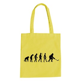 Evolution Ice Hockey Cotton Bag - Hockey Ice Puk Yellow