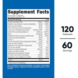 Nutricost Methylated Vitamin B Complex 120 Capsules - (60 Servings) Gluten-Free