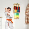 Tilhumt 12 Belts Karate Belt Display Rack with Trophy and