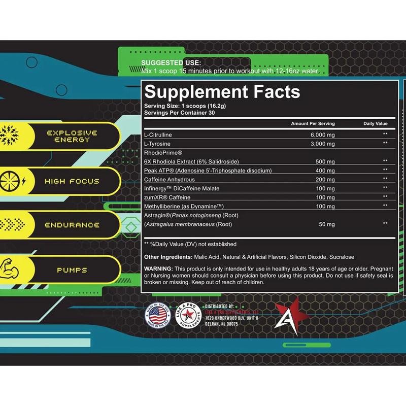 Like A Pro Supplements 9 Volt High Energy Pre-Workout -