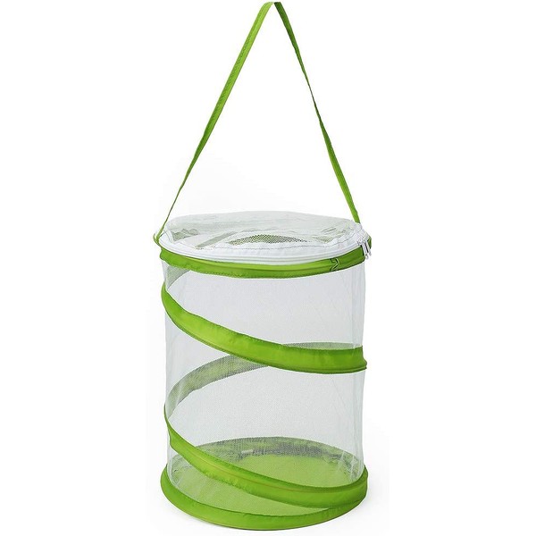 RESTCLOUD Pop-up Insect and Butterfly Habitat Cage Terrarium Upgraded Version, See Through Easier 9" x 11" Tall