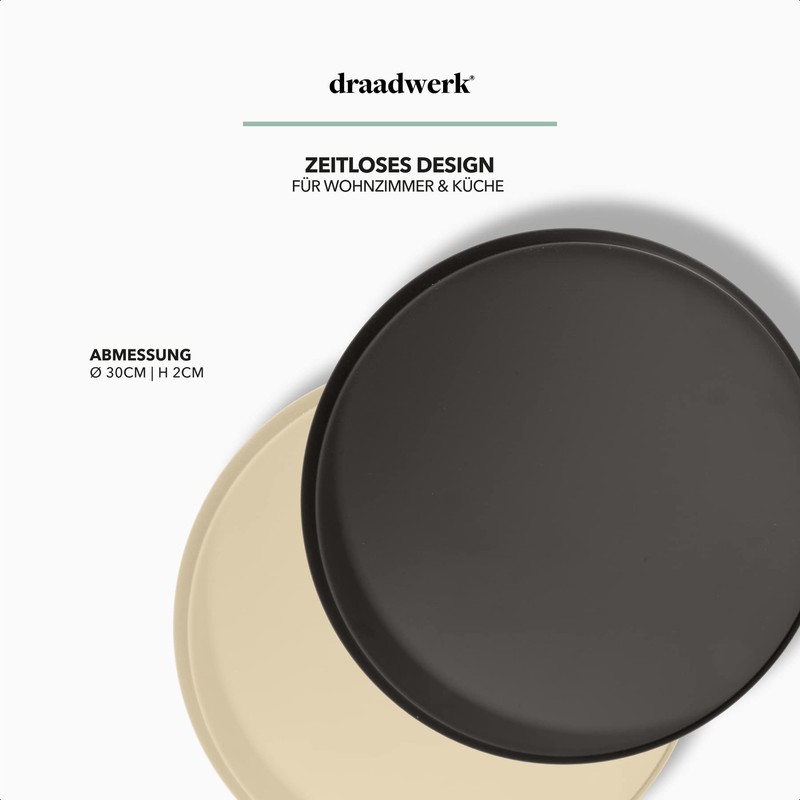 draadwerk® Decorative Tray Black Diameter 30 cm