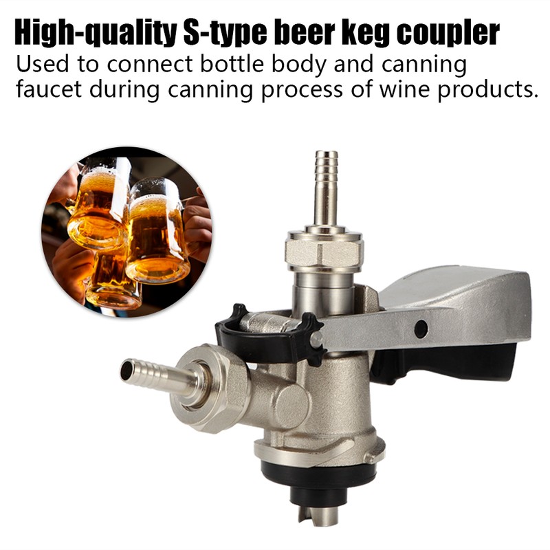 G5/8 S Type Brewing Draft Beer Keg Taps Coupler Dispenser