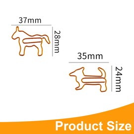 YAPKOLV Pack of 32 Paper Clips Animal Shape Bookmarks Cute Paper Clips Metal for Office School Notebook Office Supplies (3 Styles, 6 Colours)