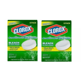 Clorox Ultra Bleach Toilet Bowl Cleaner Tablets Bleach kills 99% bacteria 12 PKS