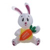 59.8in Inflatable Happy Easter Bunny Decoration Inflatable Rabbit Sitting Holding