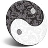 Magnet for Refrigerator, Fridge - Yin Yang Yoga Flowery Meditation