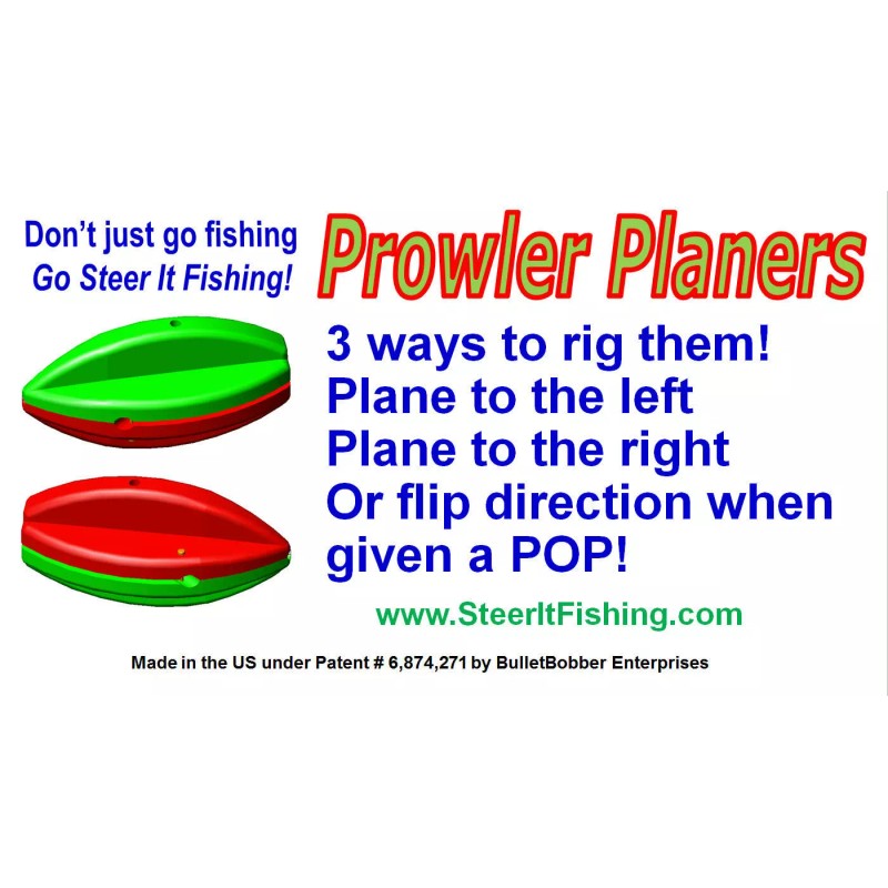 Steer It Fishing 4 Prowler Planer Boards are steerable and