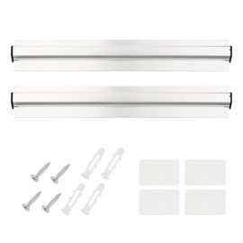 DIICCYO 2 Pack Aluminum Restaurant Ticket Holder, 16 Inch Receipt Holder Order Ticket Rack, Silver Kitchen Slide Check Rack Ticket Rail for Restaurant, Kitchen, Cafes, Bars, Office, Pubs