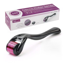 0.5mm Derma Roller for Skin Hair Care, 540 Titanium Microneedles for Enhances Skin Texture Reduces Fine Line Acne Scars and Promote Healthy Hair Growth for All Skin Types and Home Skincare Treatments