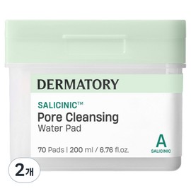 Dermatory Salicinic Pore Cleansing Water Pad, 70 sheets, 2 pcs / 더마토리 살리시닉 포어 클렌징 워터 패드, 70매입, 2개