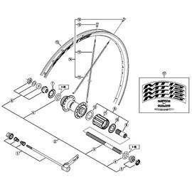 シマノ(SHIMANO) リペアパーツ クイック軸組立品(168mm/ブラック) FH-T670 Y3TV98020