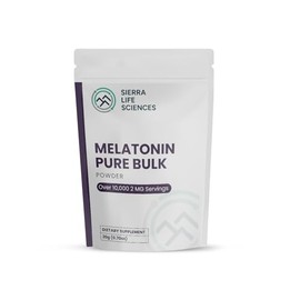 Melatonina | Polvo natural para ayudar al sueño a granel | Dosis personalizada de 2 mg - 5 mg de reemplazo de cápsulas (0.71 oz - 10,000 dosis)
