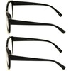 2 Pairs Deluxe Women Reading glasses - Magnified Readers Cateye
