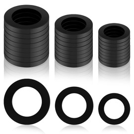 24Pcs Rubber Washers, Rubber Tap Washers for Plumbing, 3 Sizes for Plumbing - Ideal for Garden Taps, Shower Hoses & Gas Pipe Sealing (12mm、15mm、20mm)