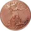 1 Ounce .999 Fine Copper Round: St. Gaudens (New Item)